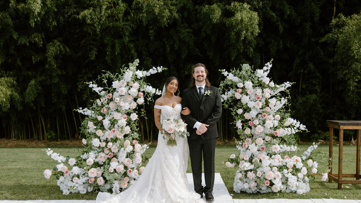 Eleonora Floral Arch Pillars - Rental