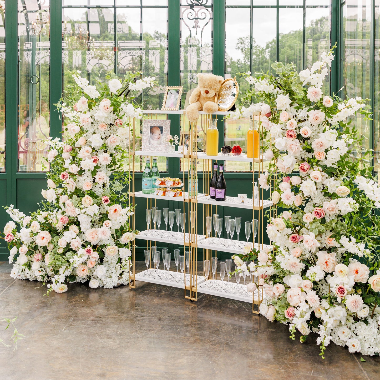 Eleonora Floral Arch Pillars - Rental