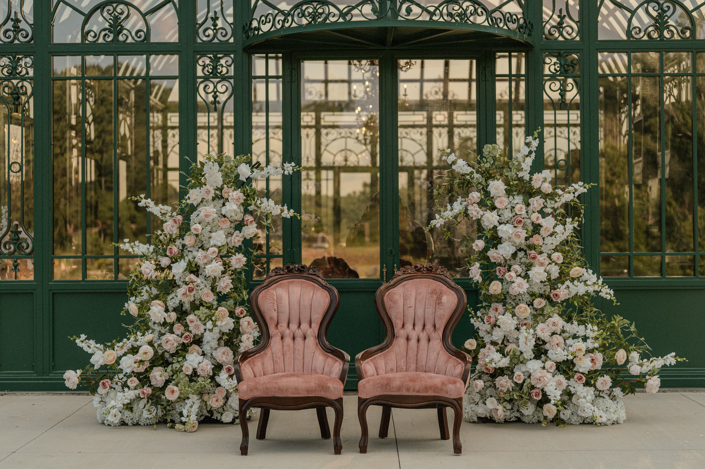 Eleonora Floral Arch Pillars - Rental