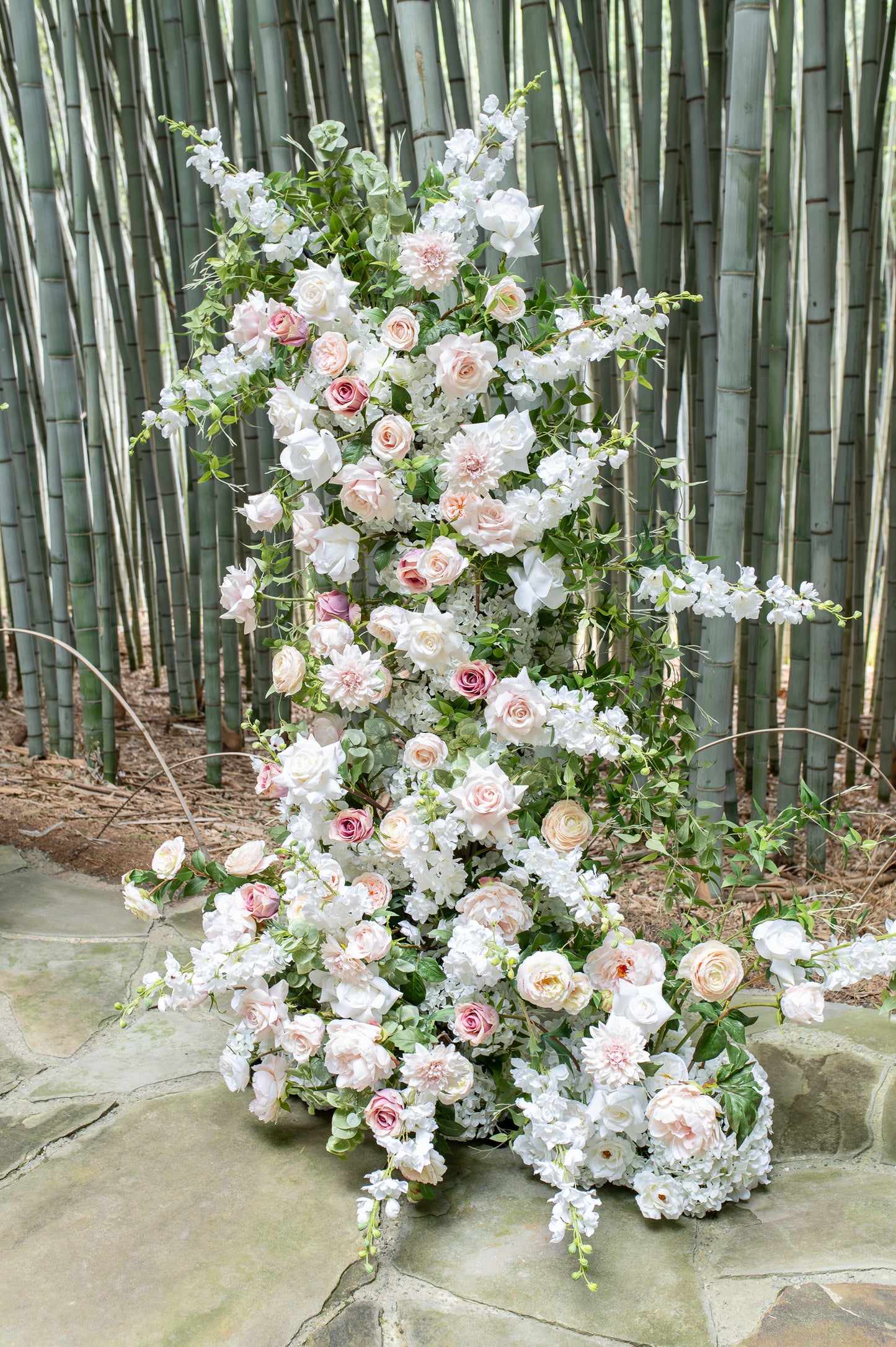 Eleonora Floral Arch Pillars - Rental