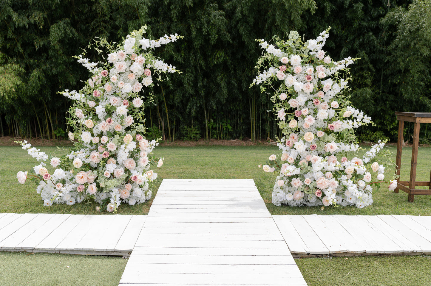 Eleonora Floral Arch Pillars - Rental